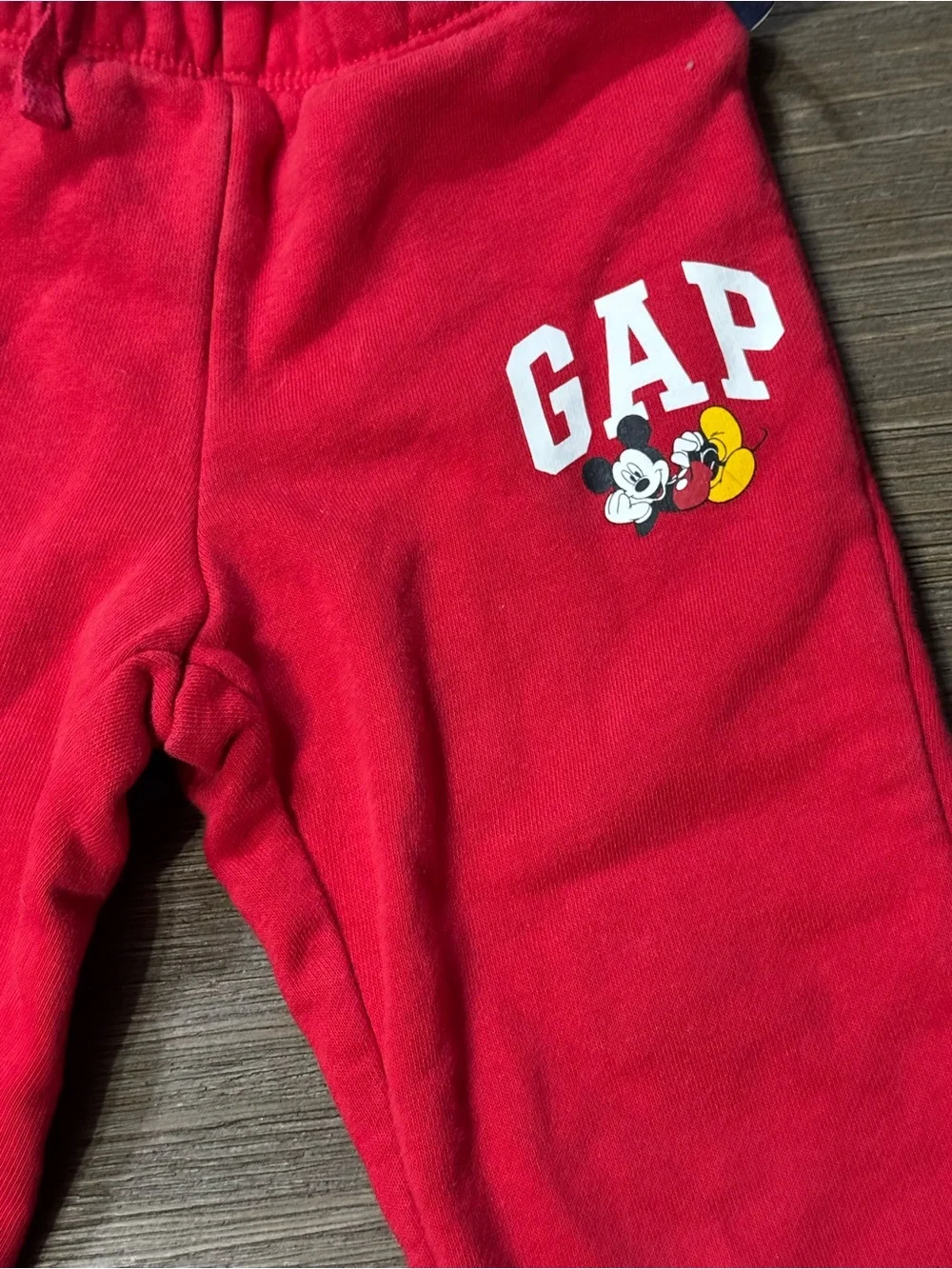 GAP Red Kids Sweatpants with Mickey Accent